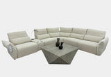 Blossom Curve Power Reclining Sectional with Console Table