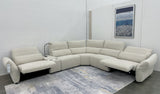 Blossom Curve Power Reclining Sectional with Console Table
